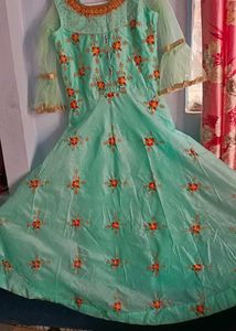 Elegant Embroidered Ethnic Gown