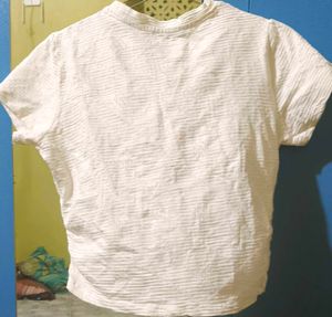 BODY &amp;MIND White Ribbed Crop Top