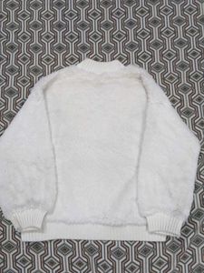 Cozy White "PARIS" Embellished Sweater