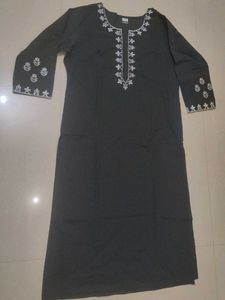 Elegant Grey Embroidered Kurta Set with Dupatta