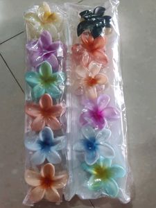 Flower Hair Clips - Set of 12