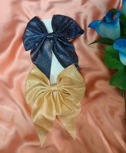 Sparkly Bow Hair Clips Set