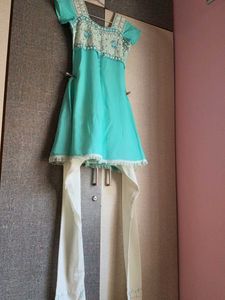 Beautiful Teal Kurta Set with Pants