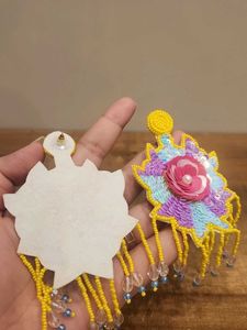 Boho Floral Beaded Statement Earrings