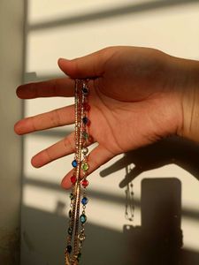 Colorful Gemstone Chain Necklace