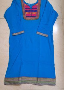 💖Vibrant Blue Embroidered Kurta