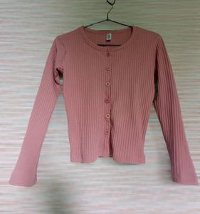 Dusty Pink Thin Knitted Cardigan