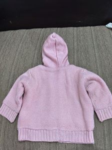 Baby Girl Pink Hooded Cardigan