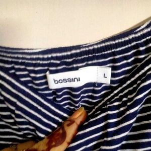 Bossini Off-Shoulder Striped Ruffle Top