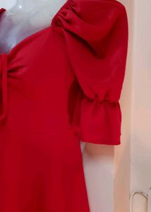 Red Flared Mini Dress