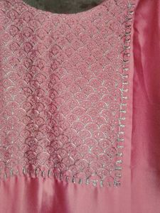 Elegant Pink Embroidered Kurta