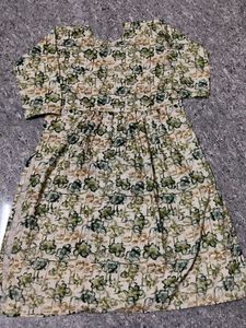 Elegant Floral Print Nyra Cut Kurta Set