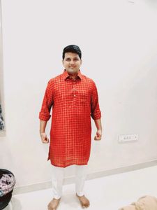 Men's Red Kurta