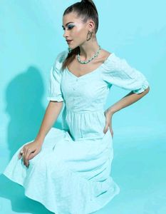 Light Blue Tiered Maxi Dress