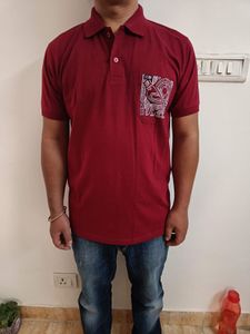 Handcrafted Tribal Art Polo T-Shirt