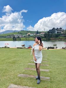 Chic Polka Dot One-Shoulder Dress