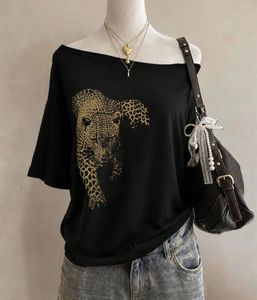 Leopard Print Off-Shoulder Top