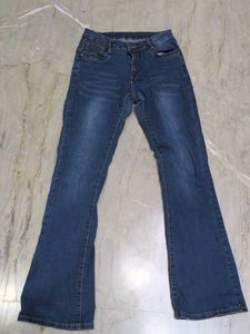 Women's Blue Flared Jeans