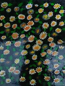 Handmade acrylic painting on paper