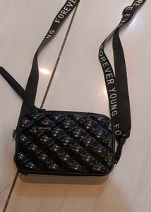 Chic Quilted Black Crossbody Bag
