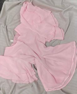 Chic Pink Ruffled Sleeve Top