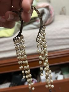 Pearl Dangle Ear Cuff