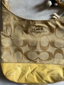 Coach Yellow Hobo Bag and Wallet Set