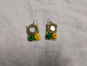 Boho Jute Necklace &amp; Earring Set
