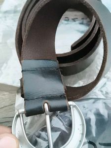 Classic Black Leather Belt with Silver Buckle