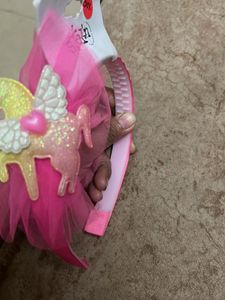 Sparkling Unicorn Headband with Pink Tulle