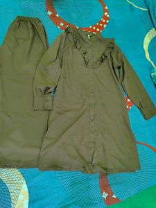 Olive Green Two-Piece Set