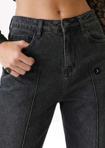 Chic Grey Wide-Leg Jeans | baggy jean