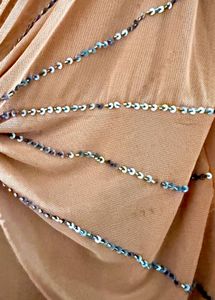 Sheer Embellished Twist Front Top