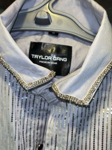 Embellished Button-Down Shirt
