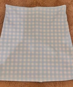 Blue Gingham Mini Skirt