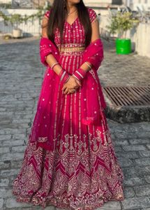 Stunning Pink Embroidered Lehenga Choli