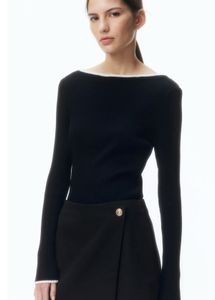 H&amp;M Black Skort with button