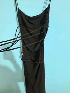 Elegant Black Spaghetti Strap Dress
