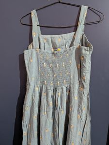 Light Blue Printed Ethnic Gown