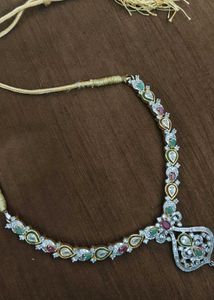 Elegant Diamond &amp; Emerald Necklace