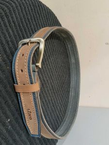 Men's Blue & Brown Genuine Leather Belt