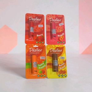 Dazller lipbalm buy4 for 330/- Buy1 at 90/- on