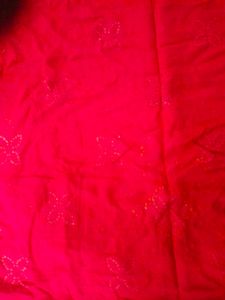 Red Embroidered Tunic Top
