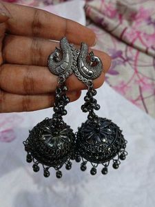 Peacock Jhumka Earrings