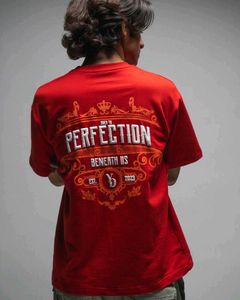 Red 'Perfection Beneath Us' Graphic T-Shirt