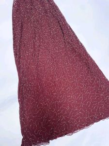Sparkling Embellished Maroon Dress
