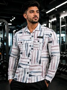 Abstract Brushstroke Print Shirt