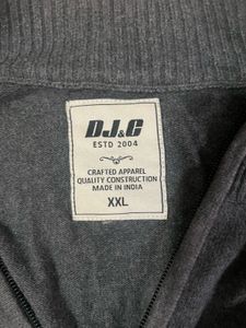 Men's Grey Patterned Zip-Up Cardigan