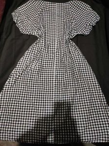 Black &amp; White Gingham Dress