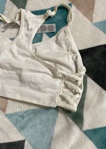 Censored White Sports Bra